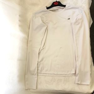 New Balance Long Sleeve White  Top